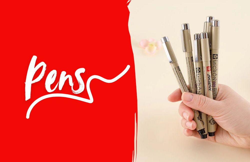 Sakura fineliners from the brand pigma. This image serves as button for the category page pens.